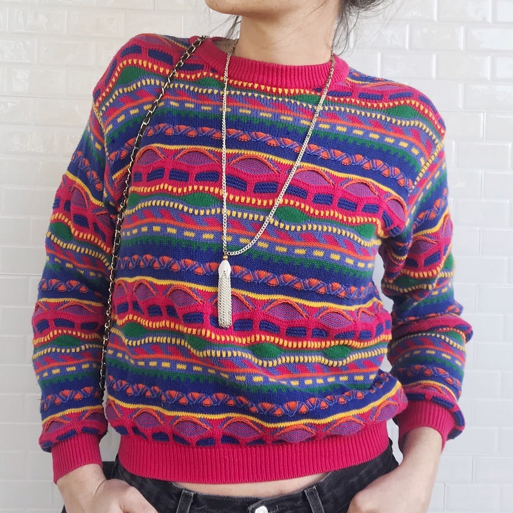 United Colors of Benetton vintage sweater 80s crew